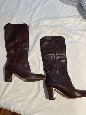 Frye Women's Brown Mid-Calf Leather Boots, 8.5